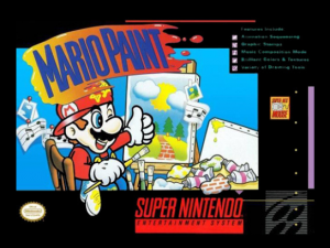 Mario Paint was sort of a suite of creative programs for the SNES.