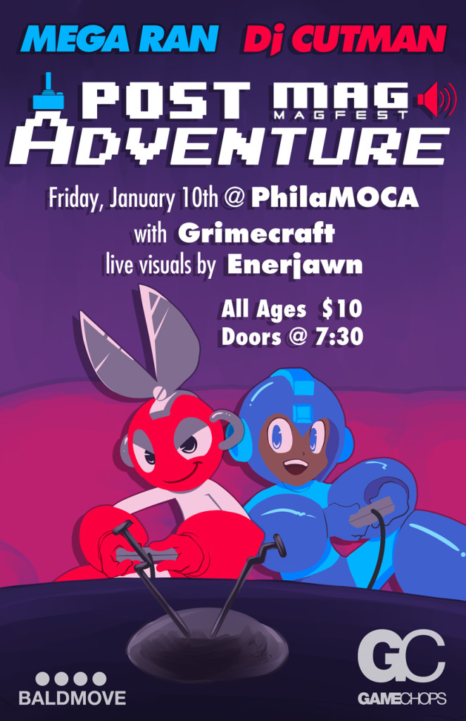 MegaRan Dj CUTMAN and Grimecraft Live at the PhilaMOCA on January 10th 2014 - Post MAGFest Adventure Tour